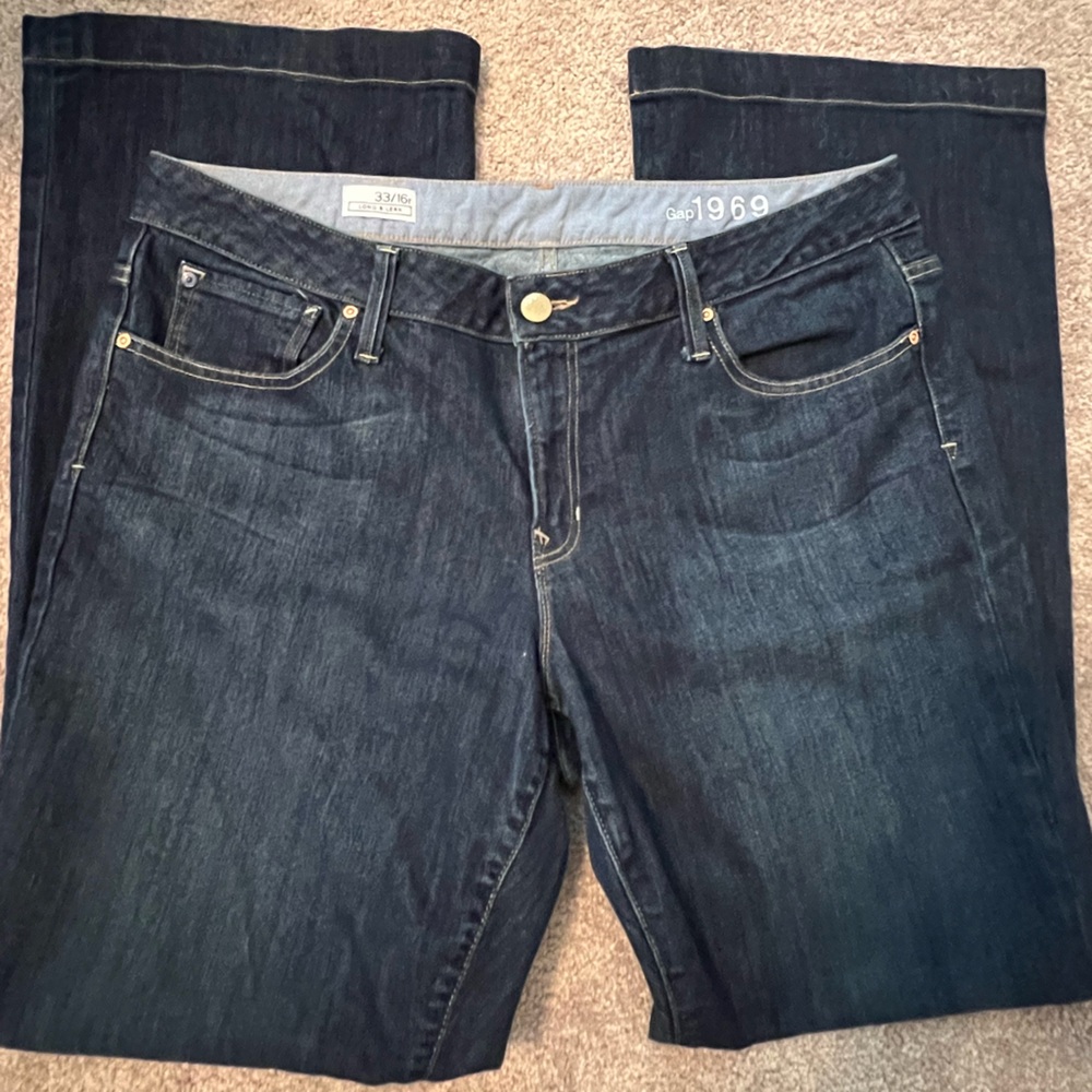 Gap 1969 Long and Leans Jeans, 33/16